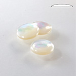 Shell Flat Back Cabochon - Round 13MM WHITE MOP