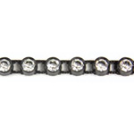 Plastic Rhinestone Banding 1 Row PP29 (SS15) CRYSTAL-BLACK