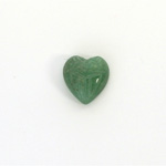 Gemstone Flat Back Carved Scarab - Heart 12x11MM AVENTURINE