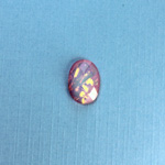 Plastic Flat Back Faceted Cabochons - Rauten Rose - Stone - Oval 14x10MM OPAL ROSE DYED