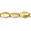 Czech Glass Pearl Bead - Oval Baroque 21x14MM MATTE GOLD