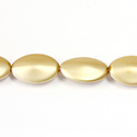 Czech Glass Pearl Bead - Oval Baroque 24x16MM MATTE GOLD