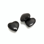 Gemstone 1-Hole Heart 12MM BLACK ONYX