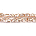 Czech Glass Pearl Bead - Baroque 07x6MM PEACH