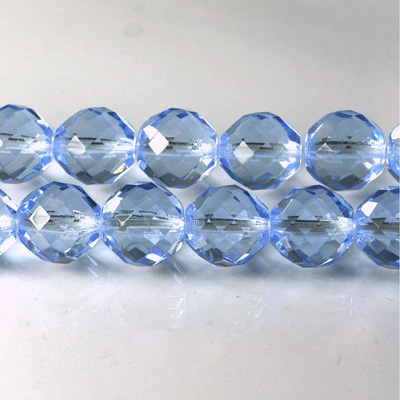 Czech Glass Fire Polish Bead - Round 10MM LT SAPPHIRE