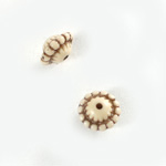 Plastic Engraved Bead - Round 8MM ANTIQUE IVORY