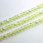 Czech Pressed Glass Bead - Smooth Round 04MM JONQUIL AB