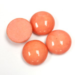 Gemstone Cabochon - Round 15MM DOLOMITE DYED CORAL