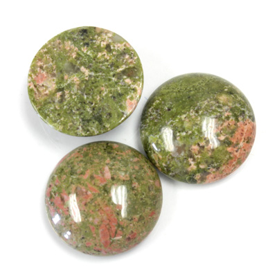 Gemstone Cabochon - Round 18MM EPIDOTE