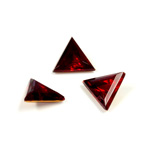 Glass Point Back Tin Table Cut (TTC) Foiled Triangle 10x10MM RUBY