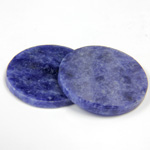 Gemstone Flat Back Single Bevel Buff Top Stone - Round 22MM SODALITE