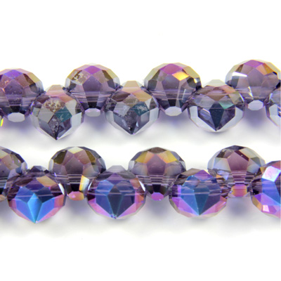 Chinese Cut Crystal Pendant - Drop 07.5MM AMETHYST AB