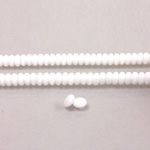 Czech Pressed Glass Bead - Smooth Rondelle 4MM MATTE CHALKWHITE