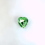 Glass Point Back Foiled Tin Table Cut (TTC) Stone - Heart 06x5MM PERIDOT