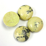 Gemstone Cabochon - Round 15MM YELLOW TURQUOISE