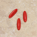 Glass Medium Dome Opaque Cabochon - Oval 16x5MM CORALLINE