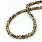 Gemstone Bead - Smooth Round 06MM DALMATION