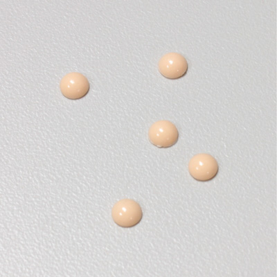 Plastic Flat Back Opaque Cabochon - Round 05MM ANGEL SKIN CORAL