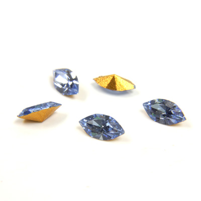 Preciosa Crystal Point Back Fancy Stone - Navette 06x3MM LT SAPPHIRE