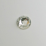 Glass Flat Back Foiled Rauten Rose - Round 11MM CRYSTAL