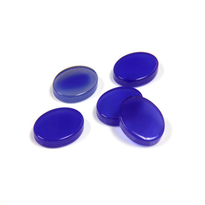 Gemstone Flat Back Flat Top Straight Side Stone - Oval 10x8MM CALCEDON