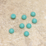 Glass Medium Dome Cabochon - Round 05MM TURQUOISE