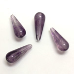 Plastic  Bead - Mixed Color Smooth Pear 20x8MM LIGHT AMETHYST SILK