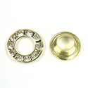 Czech Rhinestone GroMMet 2-part CRYSTAL-RAW