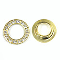 Czech Rhinestone GroMMet 2-part CRYSTAL-RAW
