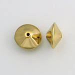 Metalized Plastic Smooth Bead - Saucer 15MM GOLD