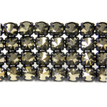 Preciosa Metal Spike Banding 4 Row - Round 19SS STARLITE GOLD/BLACK