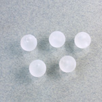 Plastic Bead - Transparent Smooth Round 08MM MATTE CRYSTAL