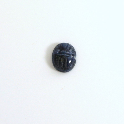 Gemstone Flat Back Carved Scarab 10x8MM SODALITE