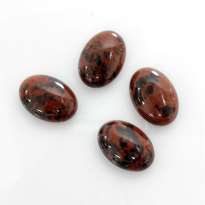 Gemstone Cabochon - Oval 14x10MM RED OBSIDIAN
