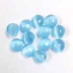 Fiber-Optic Cabochon - Round 07MM CAT'S EYE AQUA