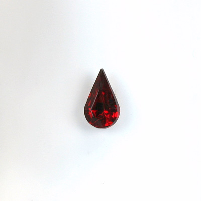 Glass Point Back Foiled Tin Table Cut (TTC) Stone - Pear 06x3.6MM RUBY