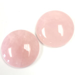 Gemstone Cabochon - Round 25MM ROSE QUARTZ