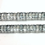 Czech Glass Fire Polished Bead - Rondelle 06x3MM LUMI COAT BLUE