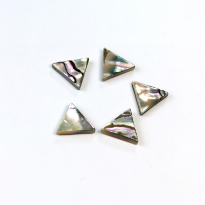 Shell Flat Back Flat Top Straight Side Stone - Triangle 10x10MM ABALONE