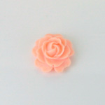 Plastic Carved No-Hole Flower - Rose Bloom 15MM MATTE ANGELSKIN