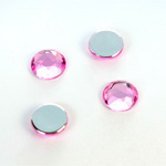 Plastic Flat Back Foiled Rose Cut Rhinestone - Round 11MM ROSE