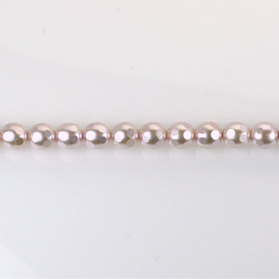 Czech Glass Pearl Bead - Round Faceted Golf 4MM LAVENDER 70427