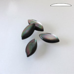 Shell Flat Back Cabochon - Navette 15x7MM BLACK TAHITI PEARL