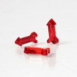 German Glass Flat Back Foiled Mirror - Arrow 10x4 RUBY