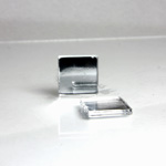 Plastic Flat Back Foiled Mirror - Square 12x12MM CRYSTAL