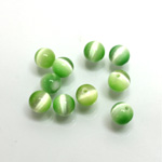 Fiber-Optic 1-Hole Ball - 06MM CAT'S EYE LT GREEN