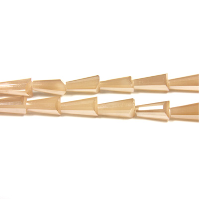 Chinese Cut Crystal Bead - Fancy Cone 08x4MM LT BROWN COAT