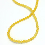 Gemstone Bead - Smooth Round 04MM DYED QUARTZ  Col. 38 AMBER