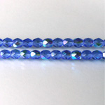 Czech Glass Fire Polish Bead - Round 05MM SAPPHIRE AB