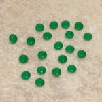 Glass Medium Dome Cabochon - Round 04MM CHRYSOPHRASE